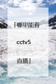 哪里能看cctv5直播