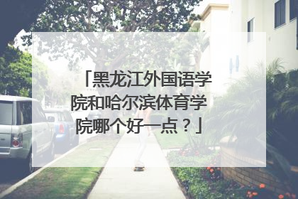 黑龙江外国语学院和哈尔滨体育学院哪个好一点？