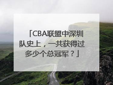 CBA联盟中深圳队史上，一共获得过多少个总冠军？