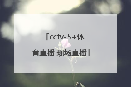 「cctv-5+体育直播 现场直播」cctv5体育直播回放